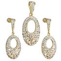 Sada zlacených šperků s kamínky Crystals from Swarovski®