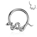 Segment kruh s hadem - helix / cartilage / tragus piercing TITAN
