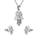 Set šperků z chirurgické oceli, hamsa ruka Fatimy