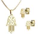 Set šperků z chirurgické oceli, hamsa ruka Fatimy