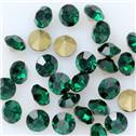 Skleněný šaton SS12 - 3,2 mm, 10ks/bal., Emerald