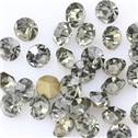 Skleněný šaton SS16 - 4 mm, 10ks/bal., Black Diamond