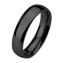 Snubní prsten wolfram, černé, šíře 6 mm, vel. 49