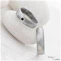Snubní prsteny Damasteel černý diamant 1.5mm - pár