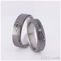 Snubní prsteny Damasteel Prima diamant 2.3mm - pár
