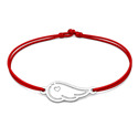 Šňůrkový náramek andělské křídlo Barva: Červená