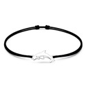Šňůrkový náramek delfín Barva: Černá