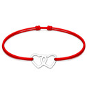 Šňůrkový náramek dvojsrdce