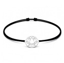 Šňůrkový náramek lotosový květ Barva: Černá