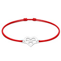 Šňůrkový náramek nekonečné srdce