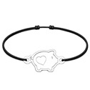 Šňůrkový náramek prasátko