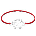 Šňůrkový náramek prasátko