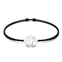 Šňůrkový náramek slon Barva: Černá