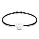 Šňůrkový náramek srdce Barva: Černá
