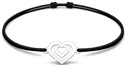 Šňůrkový náramek srdce Barva: Černá