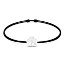 Šňůrkový náramek tlapka se psem a kočkou Barva: Černá