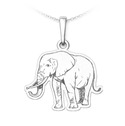Stříbbrný přívěsek slon