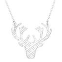 Stříbřený náhrdelník - jelen