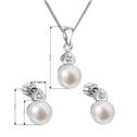 Stříbrná perlová souprava z říčních perel
