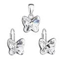 Stříbrná sada šperků se Swarovski krystaly náušnice a přívěsek
