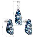 Stříbrná souprava šperků Crystals from Swarovski® Blue Style