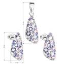 Stříbrná souprava šperků Crystals from Swarovski® Violet