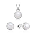 Stříbrná souprava šperků s perlou