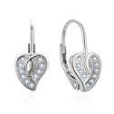 Stříbrné dámské náušnice srdíčka