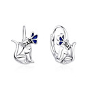 Stříbrné dívčí náušnice kočičky