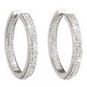 Stříbrné kruhy 30mm s krystaly Crystals from Swarovski® Crystal