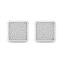 Stříbrné náušnice čtverce