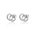Stříbrné náušnice dvojité kroužky