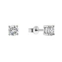 Stříbrné náušnice ELEN moissanite