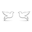 Stříbrné náušnice holubice