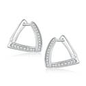 Stříbrné náušnice hranaté