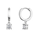 Stříbrné náušnice IRIS, moissanite 2ct