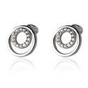 Stříbrné náušnice kolečka se zirkony
