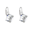 Stříbrné náušnice kostky Crystals from Swarovski® Crystal
