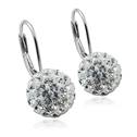 Stříbrné náušnice koule 10 mm s krystaly Crystals from Swarovski® Crystal