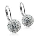 Stříbrné náušnice koule 8 mm s krystaly Crystals from Swarovski® Crystal