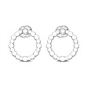 Stříbrné náušnice kruh s mini srdcem
