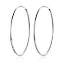 Stříbrné náušnice kruhy 4 cm