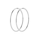 Stříbrné náušnice kruhy 40 mm