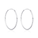 Stříbrné náušnice kruhy 40 mm