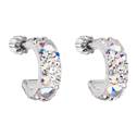 Stříbrné náušnice kruhy s krystaly Crystals from Swarovski® AB
