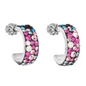 Stříbrné náušnice kruhy s krystaly Crystals from Swarovski®, Galaxy