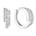 Stříbrné náušnice kruhy se zirkony
