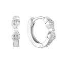 Stříbrné náušnice kruhy se zirkony