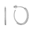 Stříbrné náušnice kruhy se zirkony