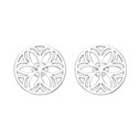 Stříbrné náušnice květinová mandala
